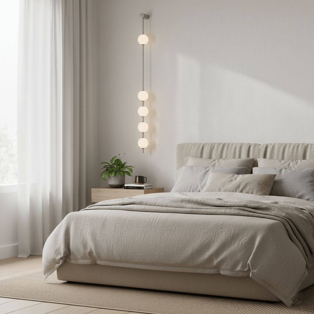 Vertical Balls Wall Lamp — Linear Sphere Chain
