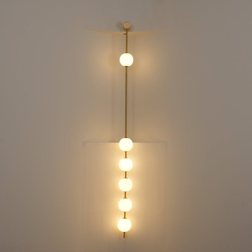 Vertical Balls Wall Lamp — Linear Sphere Chain