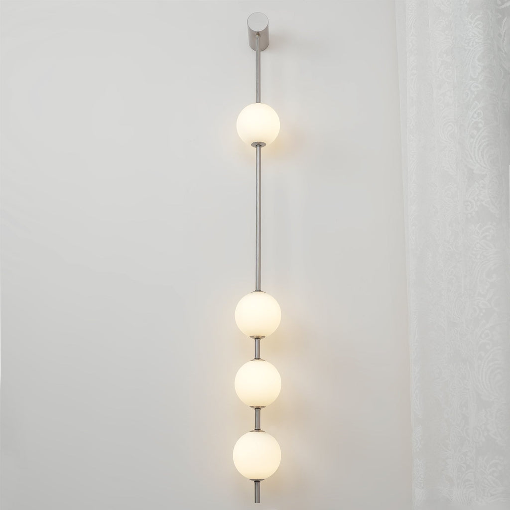 Vertical Balls Wall Lamp — Linear Sphere Chain