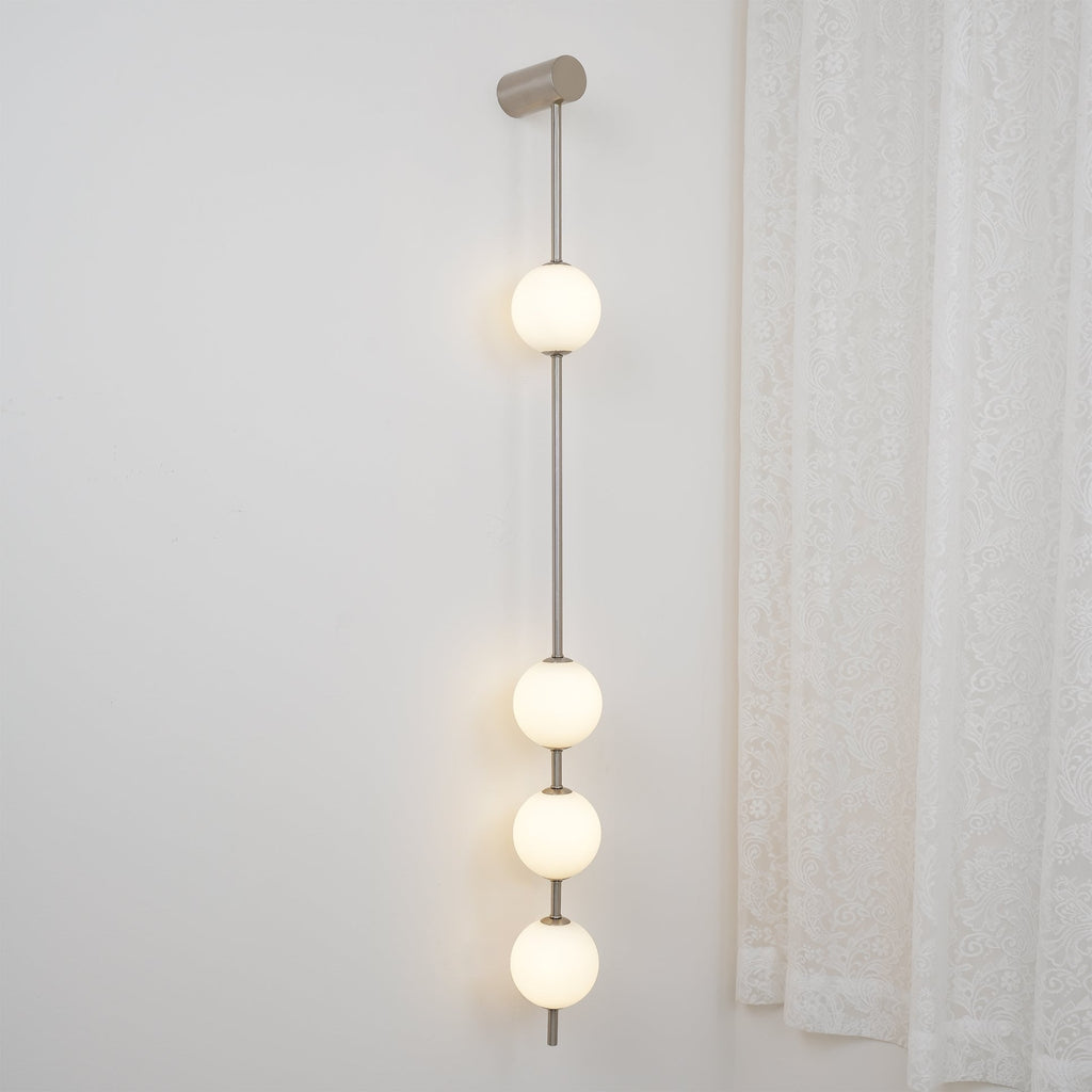 Vertical Balls Wall Lamp — Linear Sphere Chain