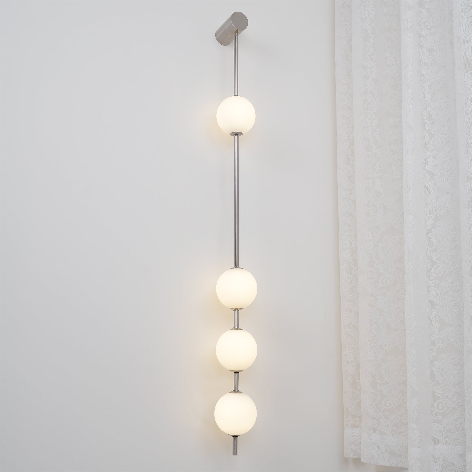 Vertical Balls Wall Lamp — Linear Sphere Chain
