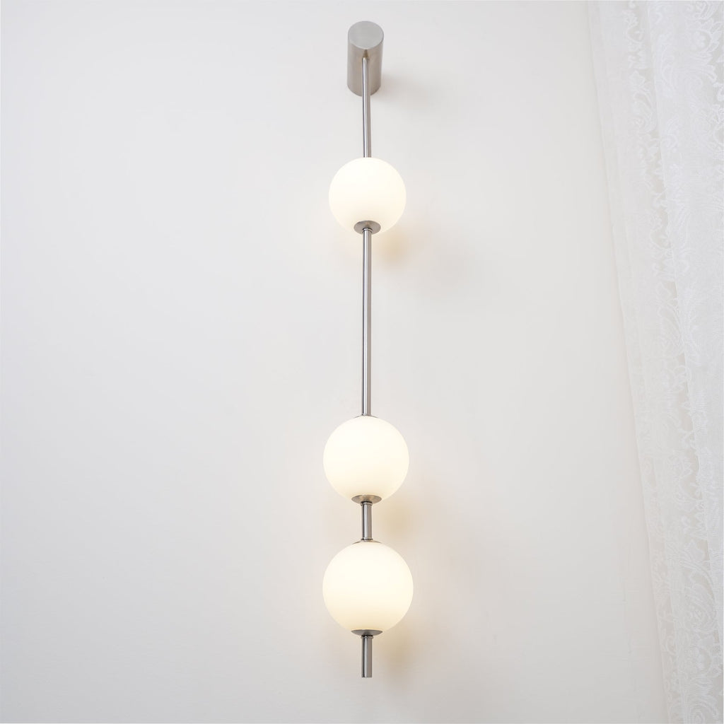Vertical Balls Wall Lamp — Linear Sphere Chain