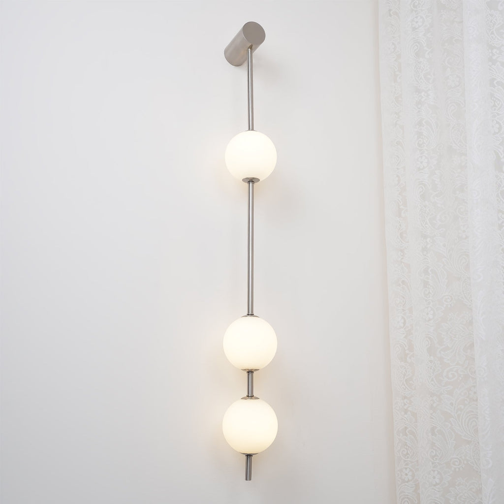 Vertical Balls Wall Lamp — Linear Sphere Chain