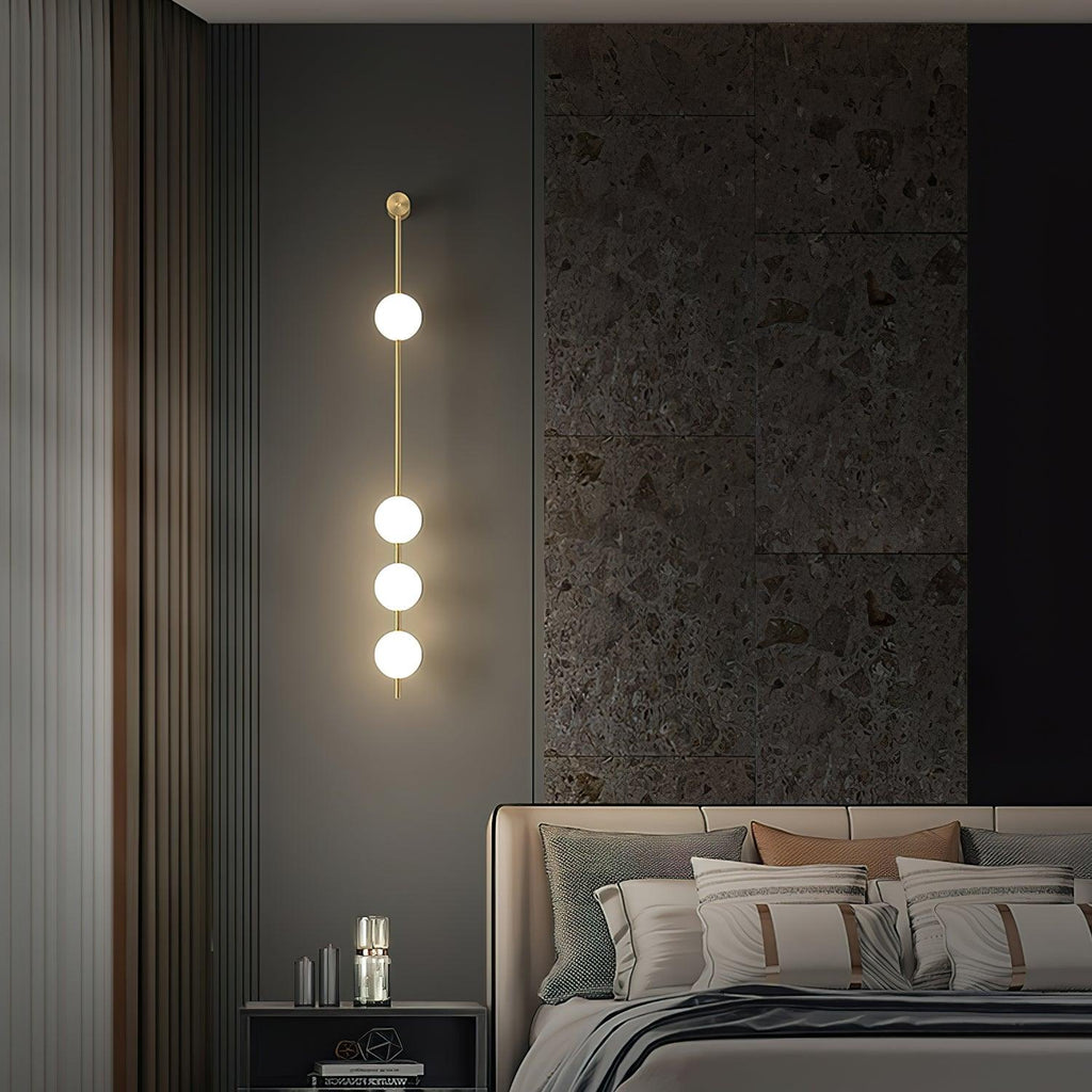 Vertical Balls Wall Lamp — Linear Sphere Chain