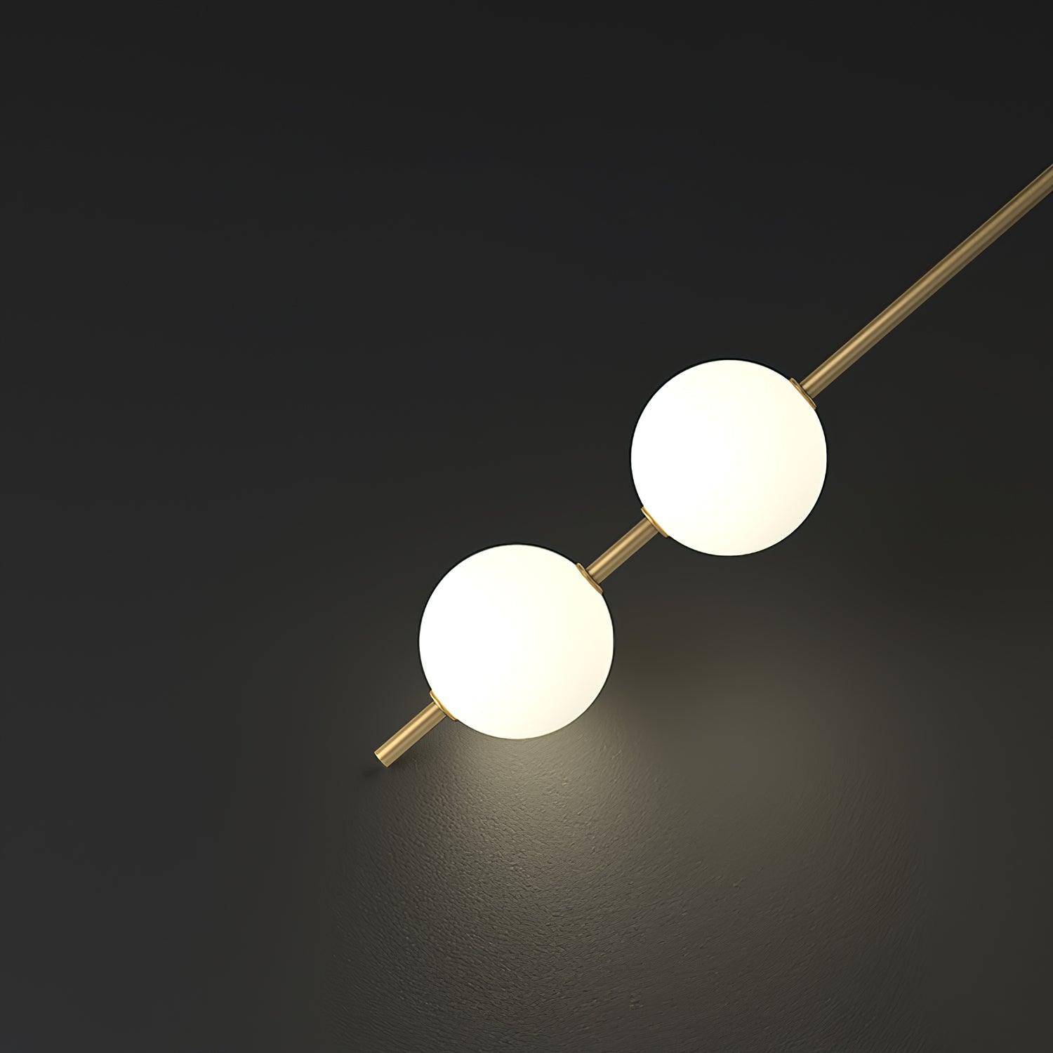 Vertical Balls Wall Lamp — Linear Sphere Chain
