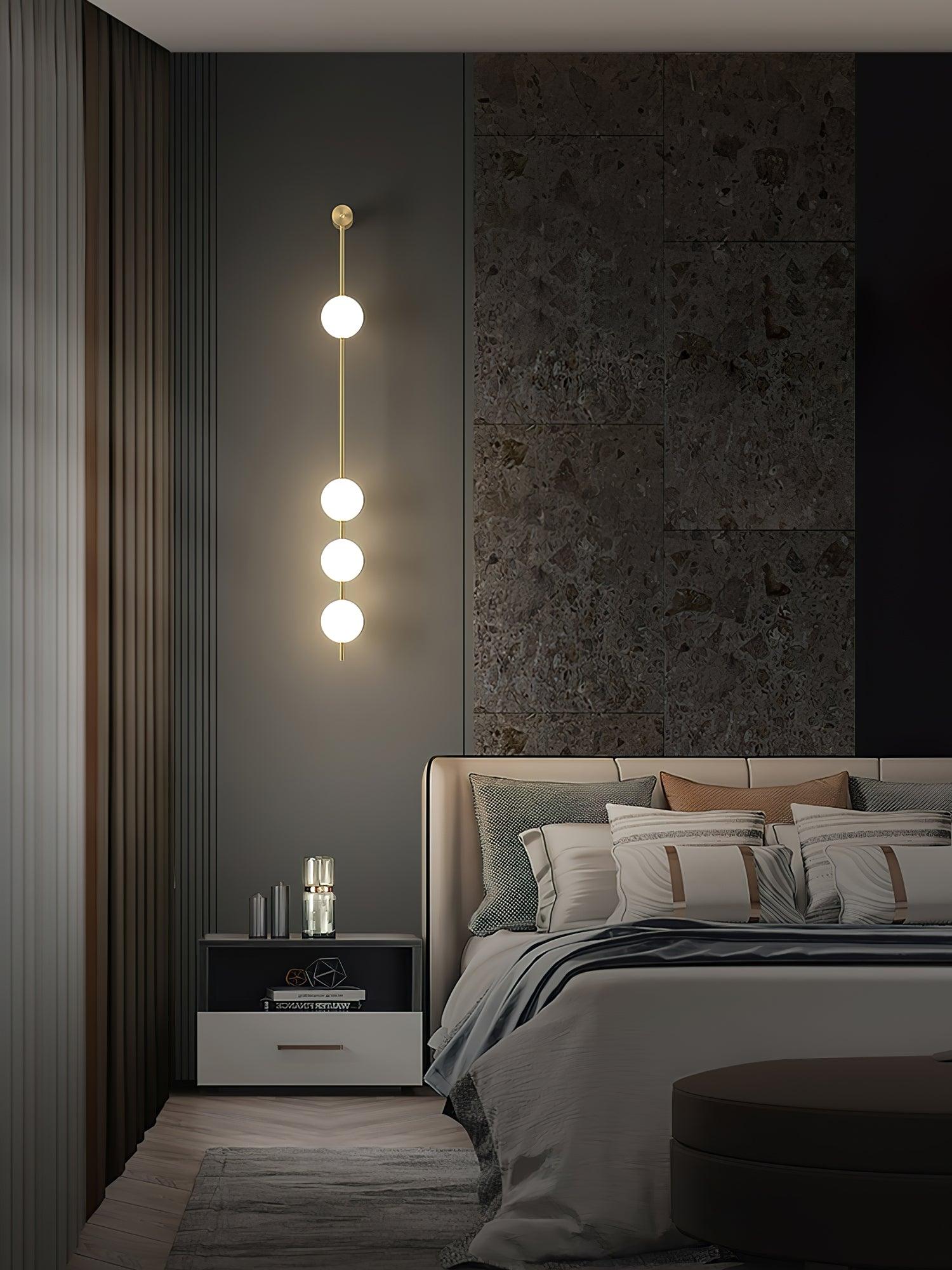 Vertical Balls Wall Lamp — Linear Sphere Chain