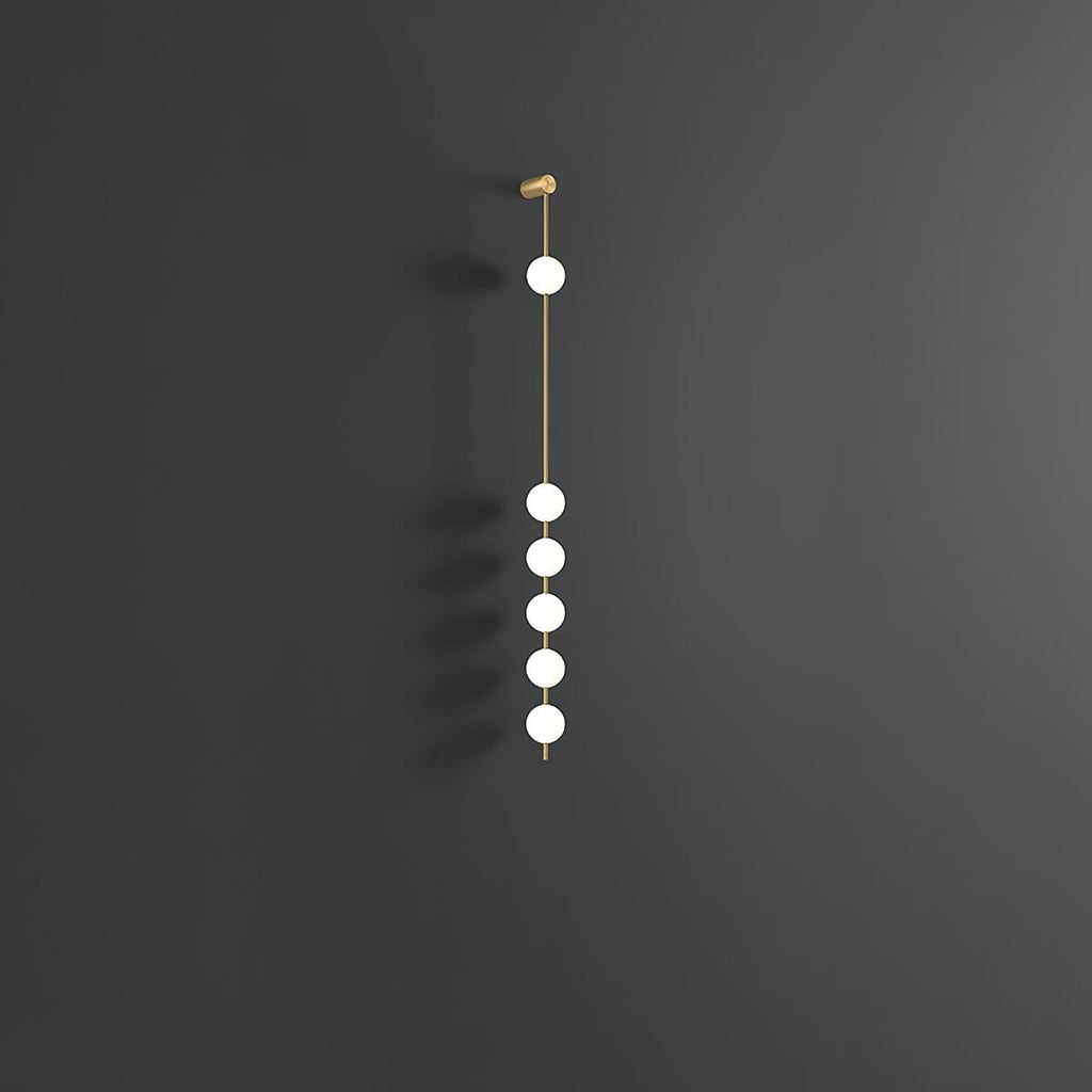 Vertical Balls Wall Lamp — Linear Sphere Chain