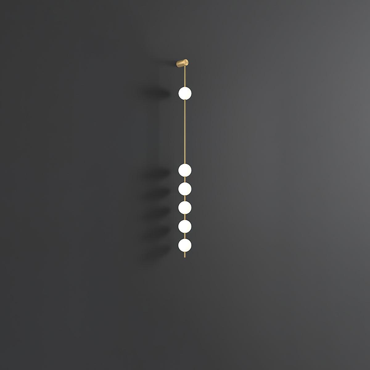 Vertical Balls Wall Lamp — Linear Sphere Chain