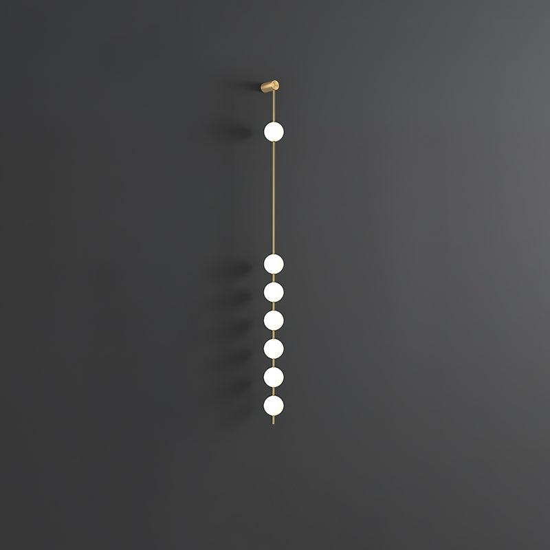 Vertical Balls Wall Lamp — Linear Sphere Chain