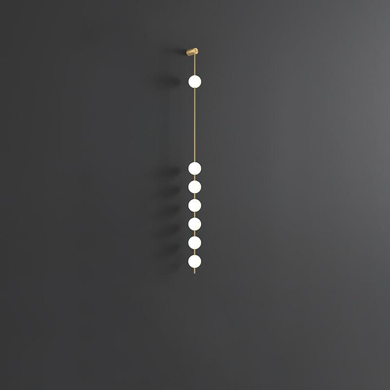 Vertical Balls Wall Lamp — Linear Sphere Chain