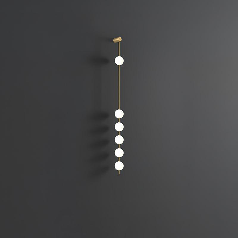Vertical Balls Wall Lamp — Linear Sphere Chain