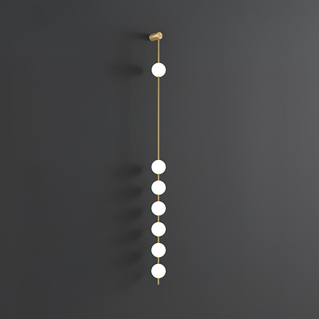 Vertical Balls Wall Lamp — Linear Sphere Chain