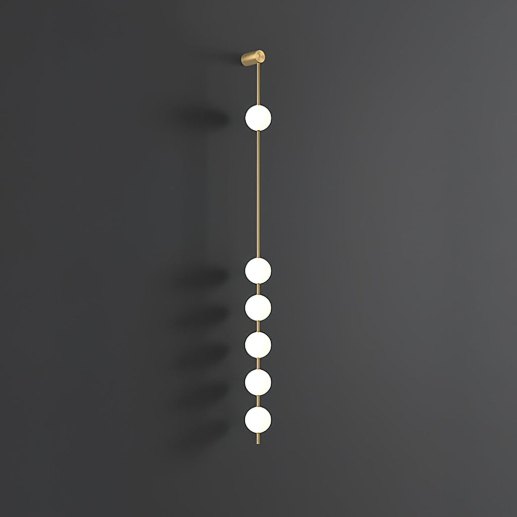 Vertical Balls Wall Lamp — Linear Sphere Chain