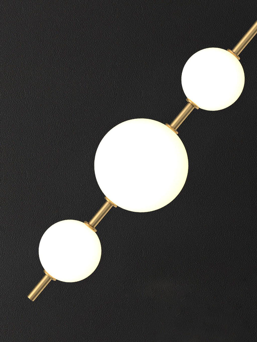 Vertical Globe Pendant Lamp — Stacked Sphere Design, Integrated Illumination, Ceiling Suspension