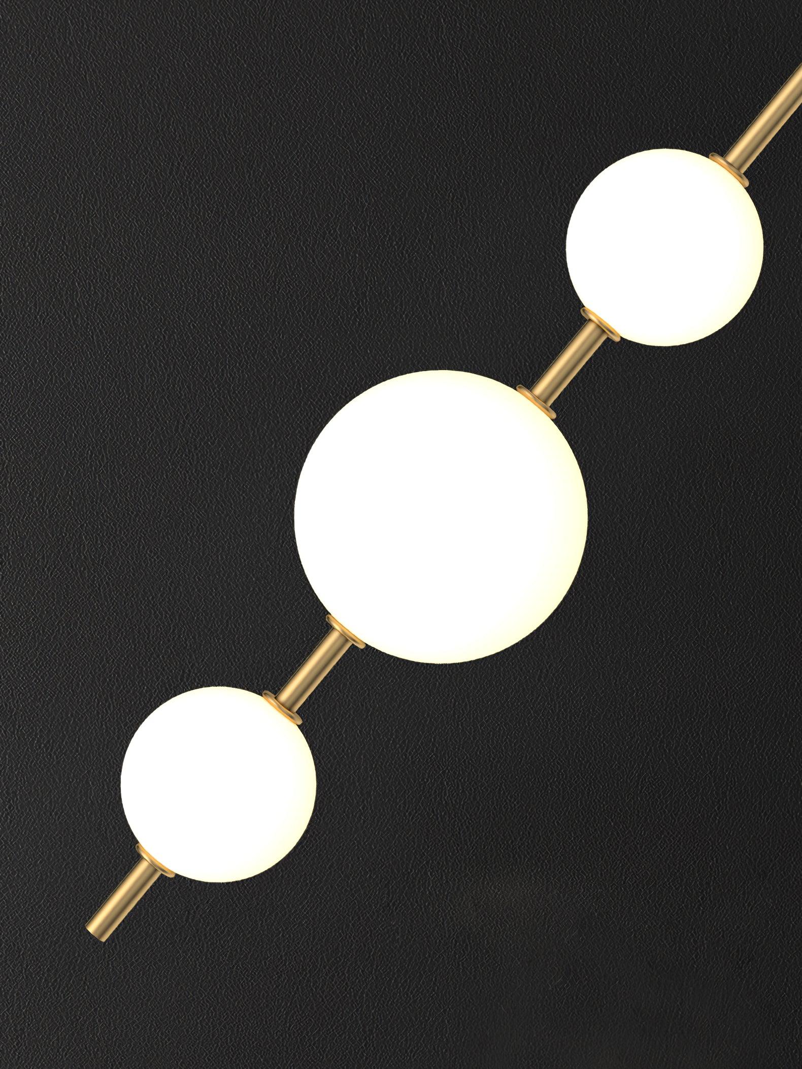 Vertical Globe Pendant Lamp — Stacked Sphere Design, Integrated Illumination, Ceiling Suspension