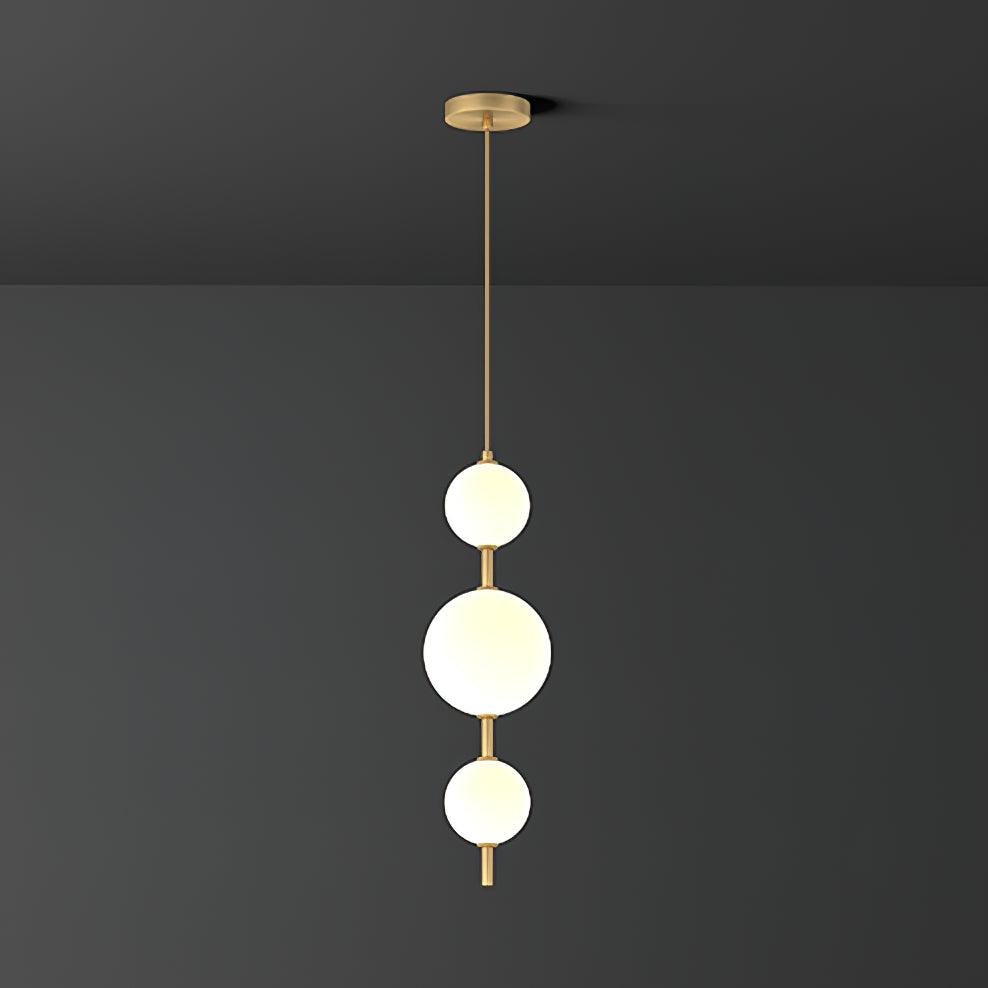 Vertical Globe Pendant Lamp — Stacked Sphere Design, Integrated Illumination, Ceiling Suspension