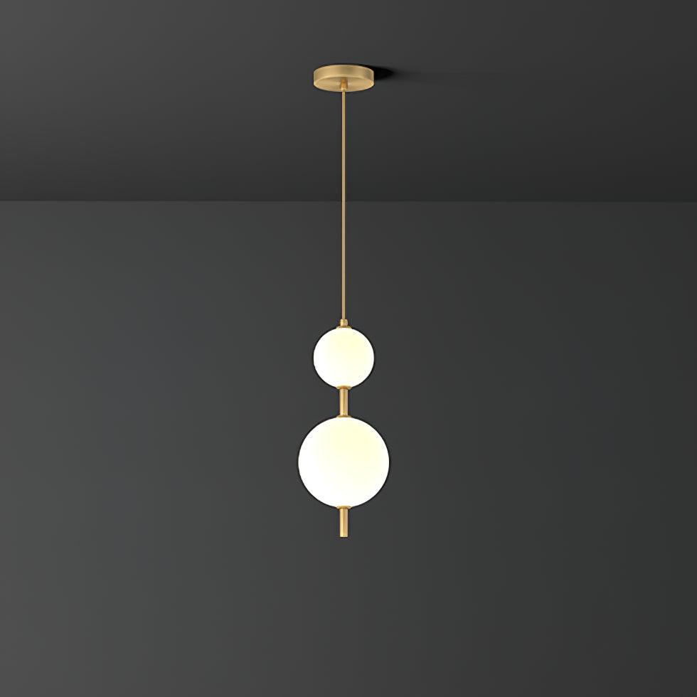Vertical Globe Pendant Lamp — Stacked Sphere Design, Integrated Illumination, Ceiling Suspension
