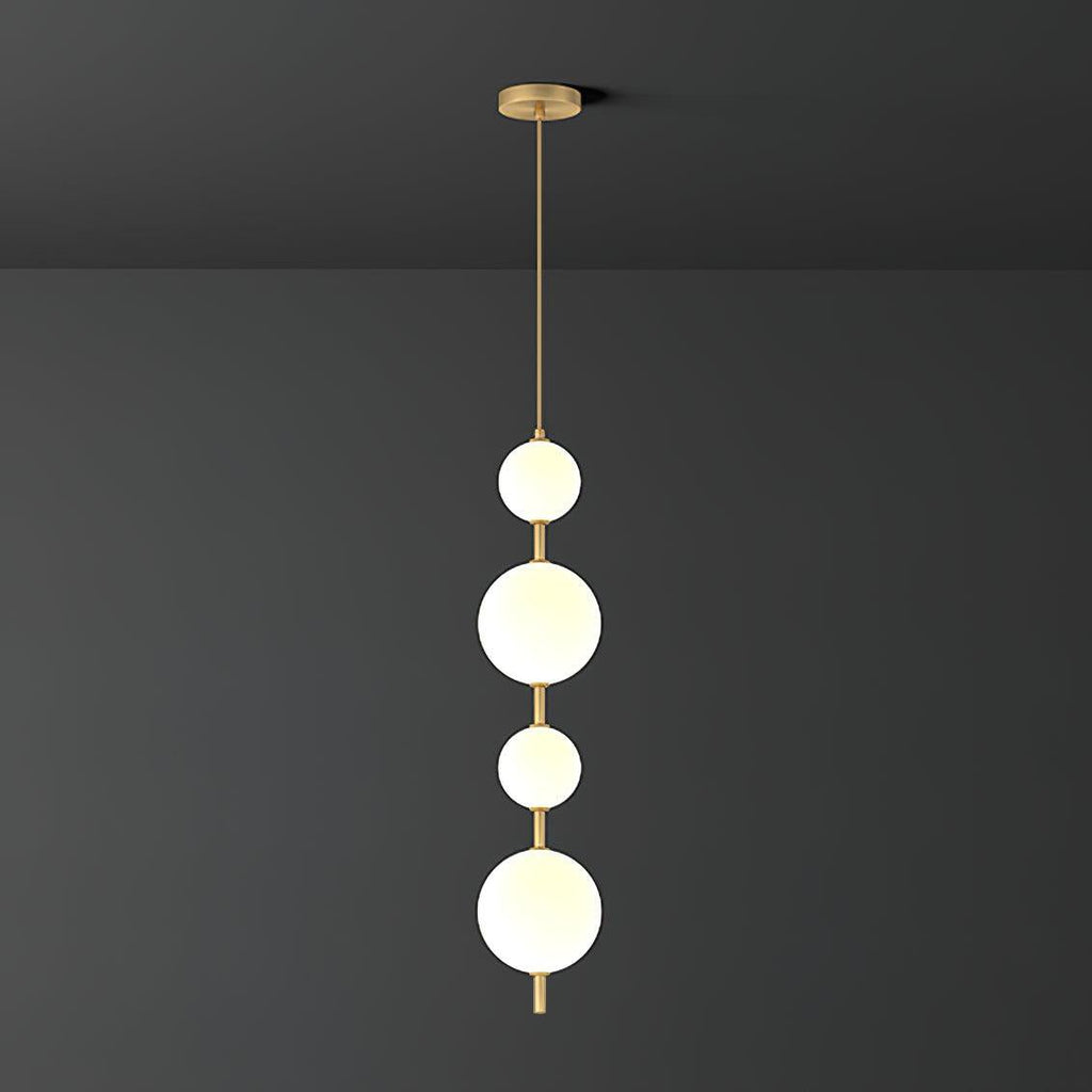 Vertical Globe Pendant Lamp — Stacked Sphere Design, Integrated Illumination, Ceiling Suspension