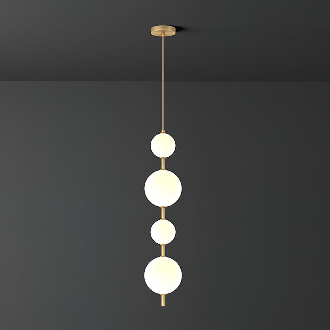 Vertical Globe Pendant Lamp — Stacked Sphere Design, Integrated Illumination, Ceiling Suspension