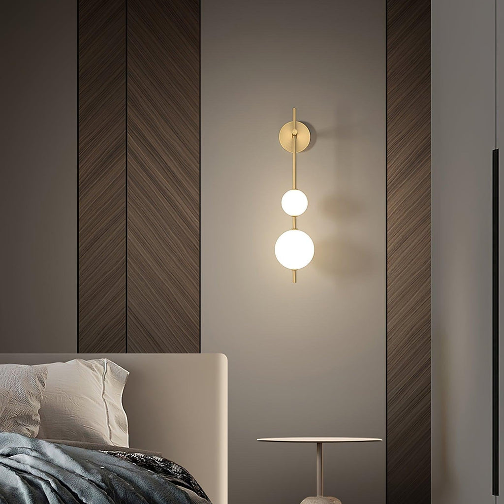 Cerin Minimalist Dikey Küreli Duvar Lambası — Yumuşak Ortam Aydınlatması