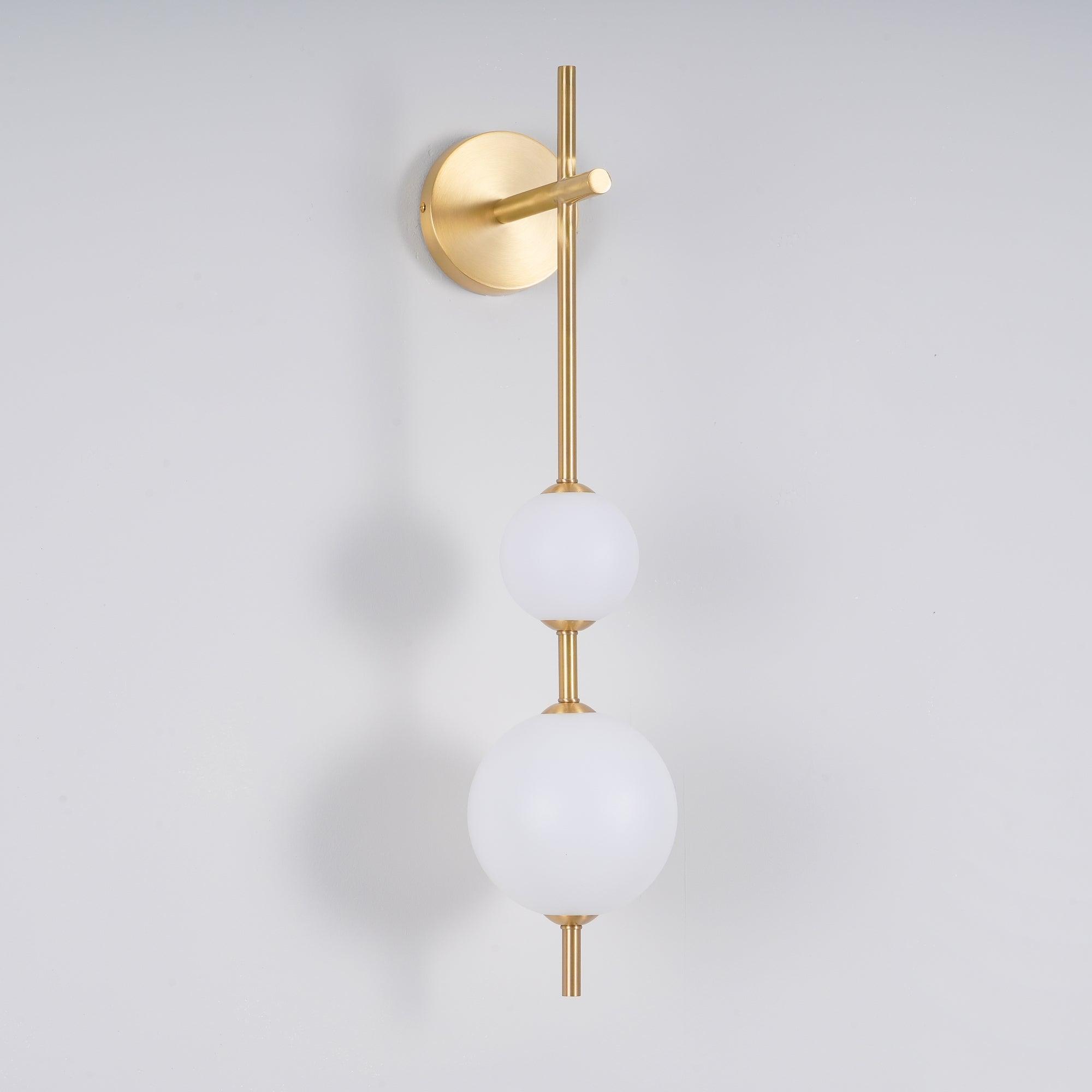 Vertical Globe Wall Sconce Matte White
