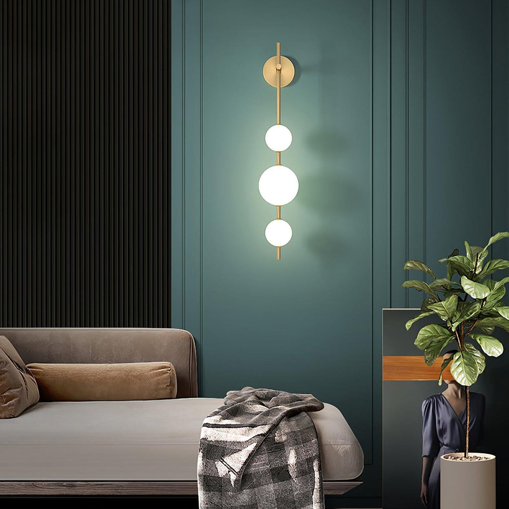 Cerin Minimalist Dikey Küreli Duvar Lambası — Yumuşak Ortam Aydınlatması