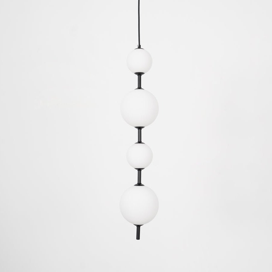 Vertical Globe Pendant Lamp — Stacked Sphere Design, Integrated Illumination, Ceiling Suspension