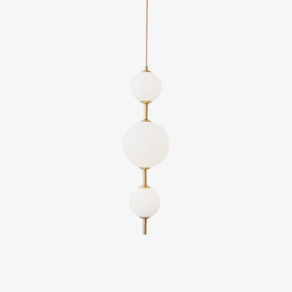Vertical Globe Pendant Lamp — Stacked Sphere Design, Integrated Illumination, Ceiling Suspension