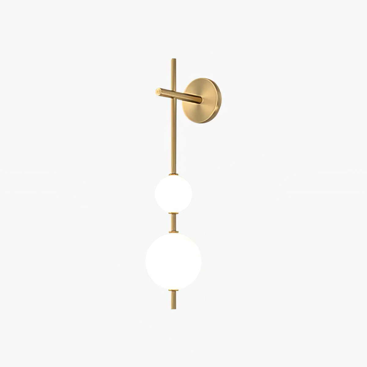 Vertical Globe Wall Sconce Matte White