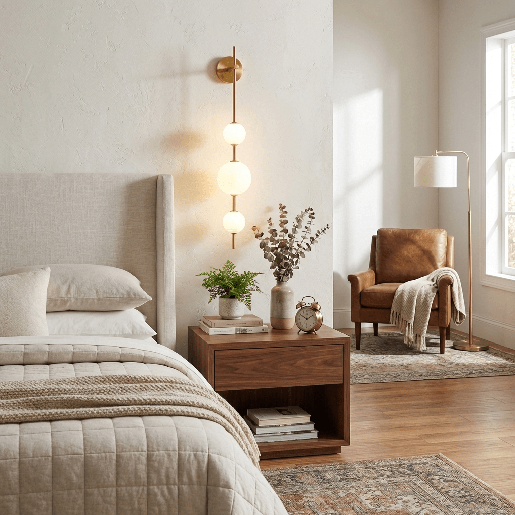 Vertical Globe Wall Sconce Matte White