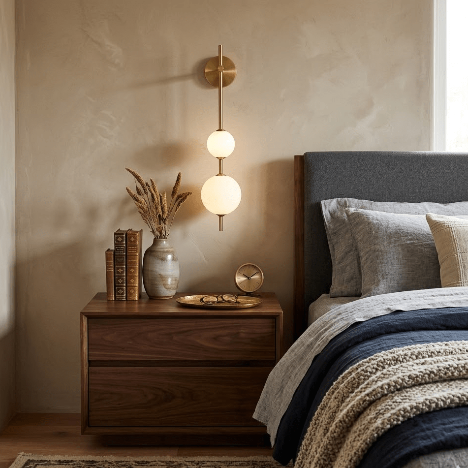 Vertical Globe Wall Sconce Matte White