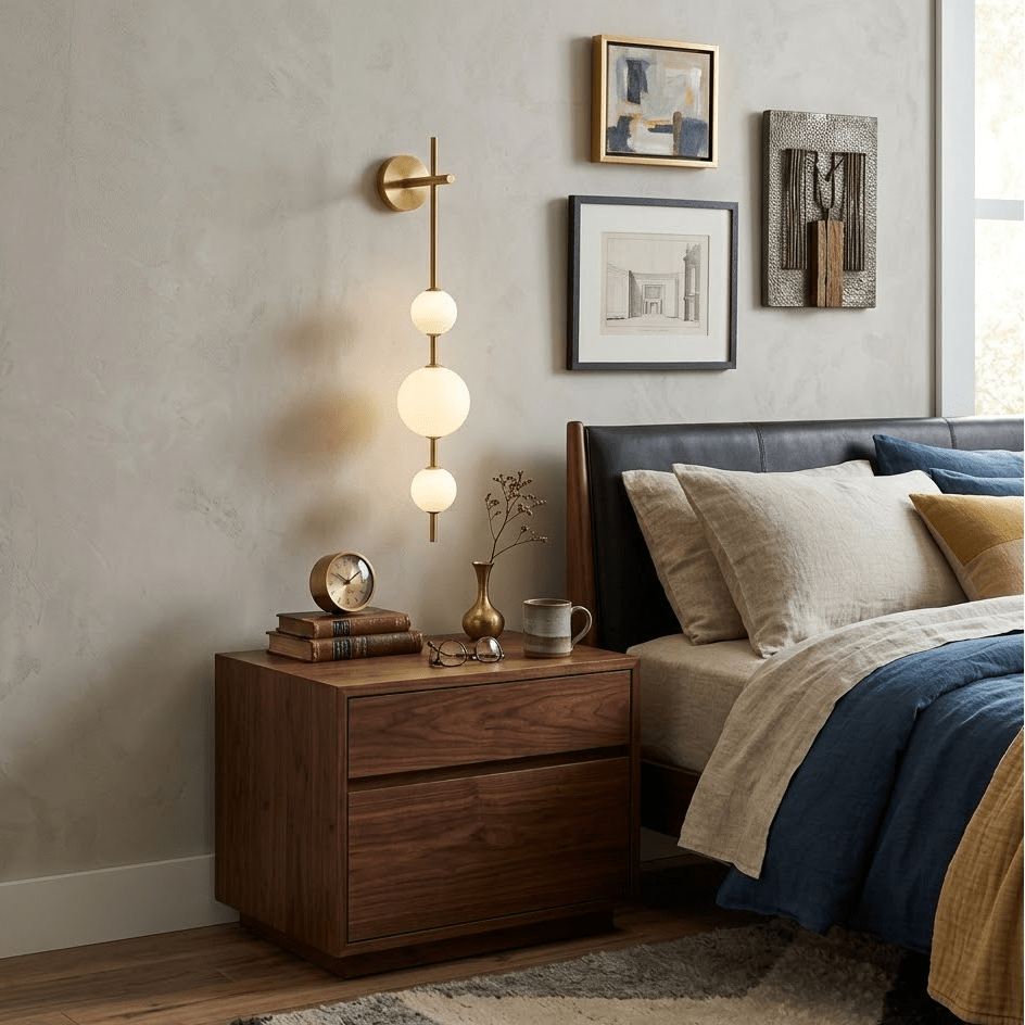 Vertical Globe Wall Sconce Matte White