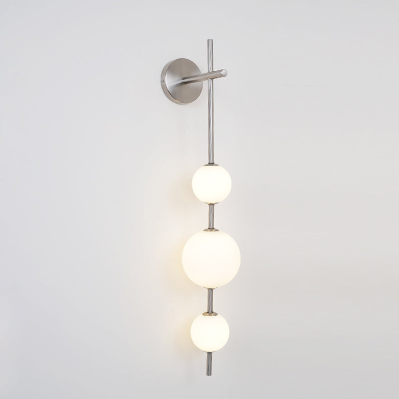 Vertical Globe Wall Sconce Matte White