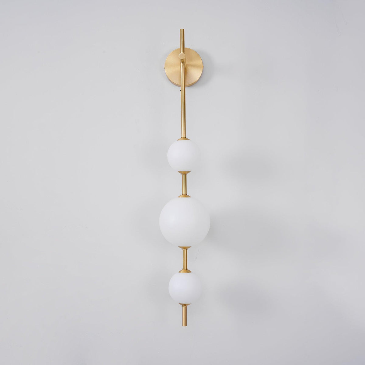 Vertical Globe Wall Sconce Matte White