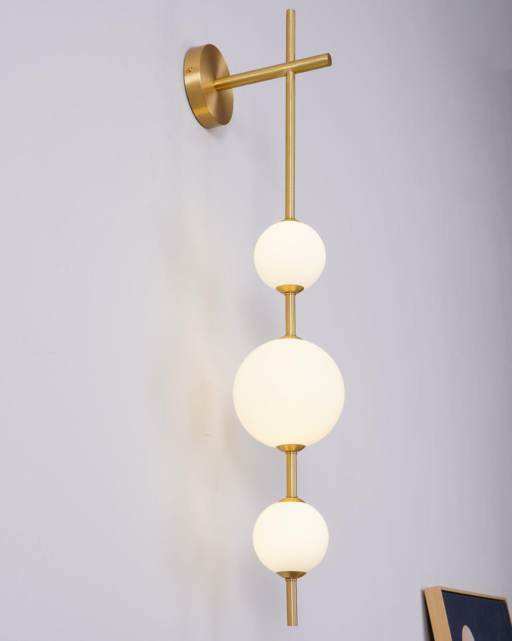 Vertical Globe Wall Sconce Matte White