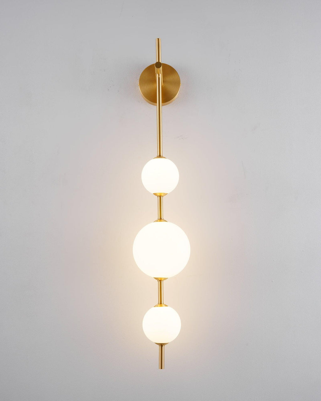 Vertical Globe Wall Sconce Matte White
