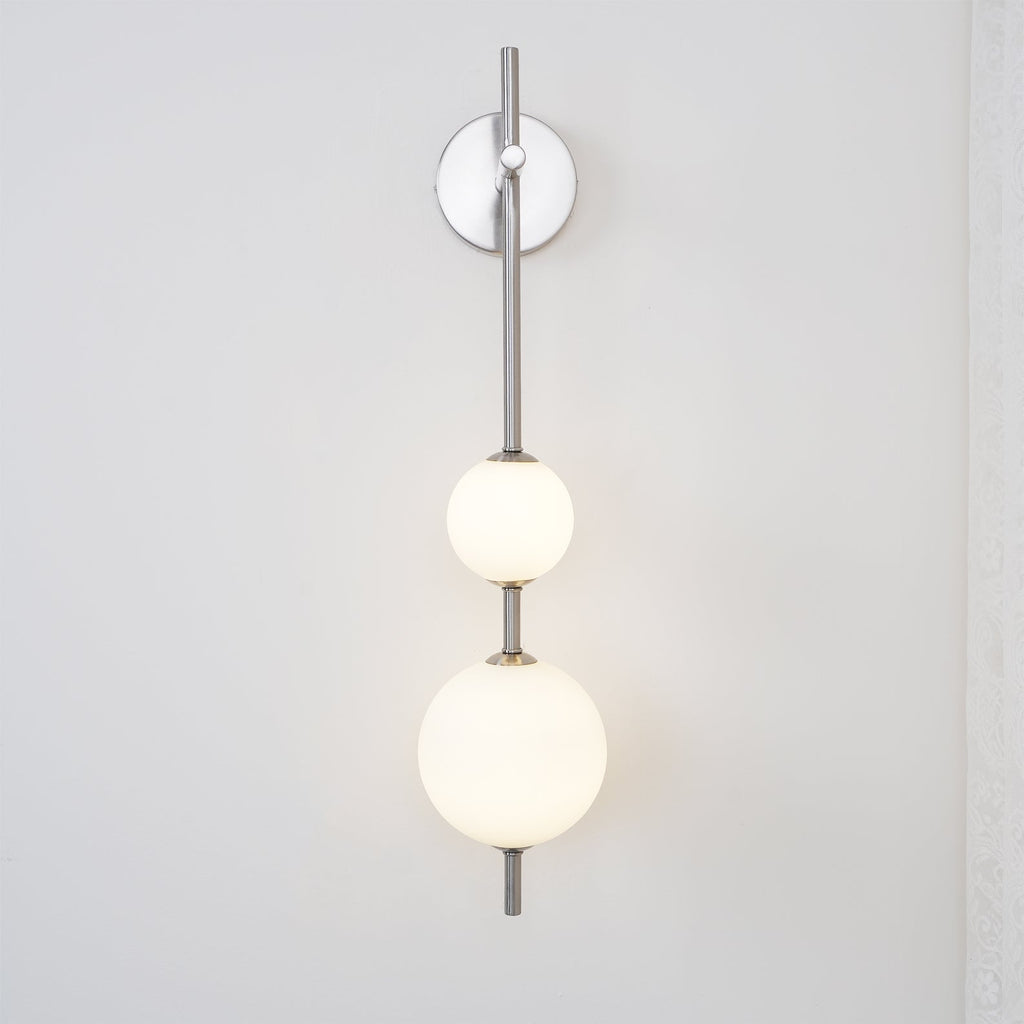 Vertical Globe Wall Sconce Matte White