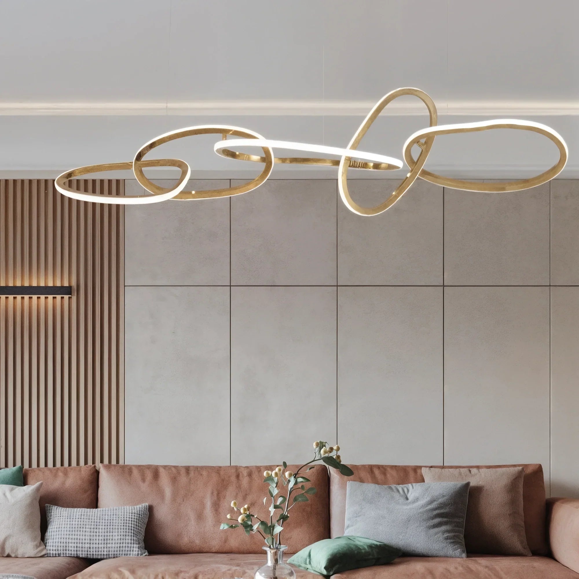 Veslira Flytende Ovalt LED Lysekrone Moderne Elegant Belysning