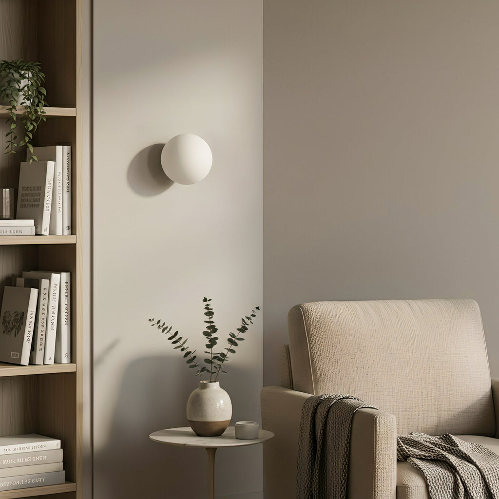 Moderní minimalistická skleněná nástěnná lampa Vimala — čistý design na stěnu