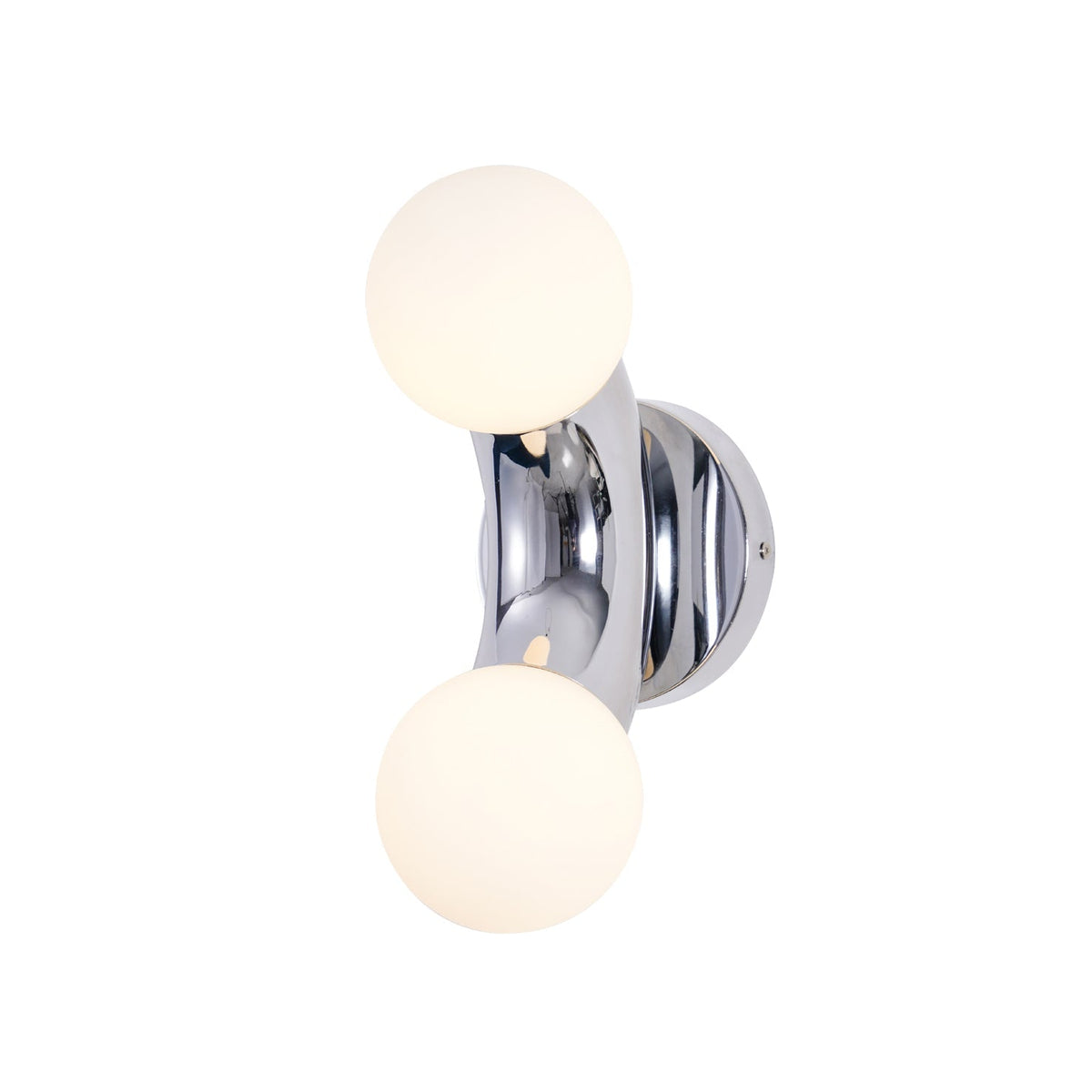 Wandleuchte Vine — Modulares Design mit zwei Glaskugeln