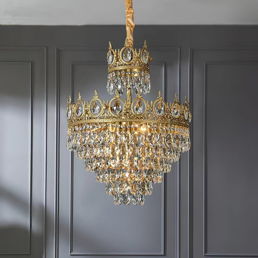 Vintage Crystal Ceiling Pendant Suspension Lamp