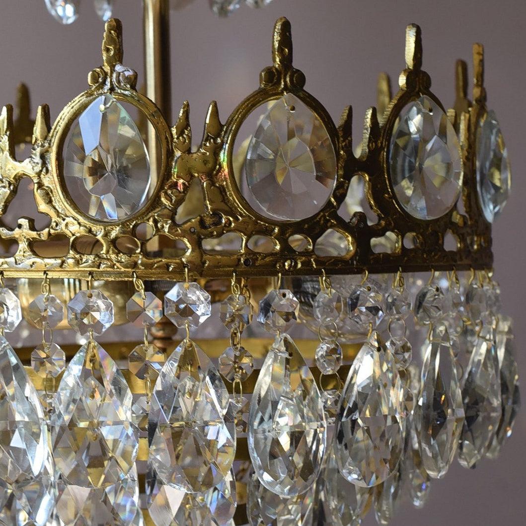 Vintage Crystal Ceiling Pendant Suspension Lamp