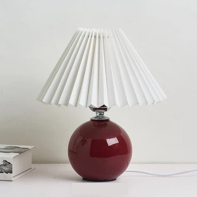 Antique Pleated - Vintage Pleated Table Lamp
