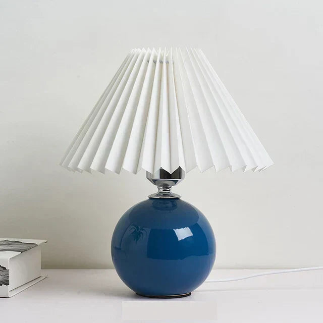 Antique Pleated - Vintage Pleated Table Lamp
