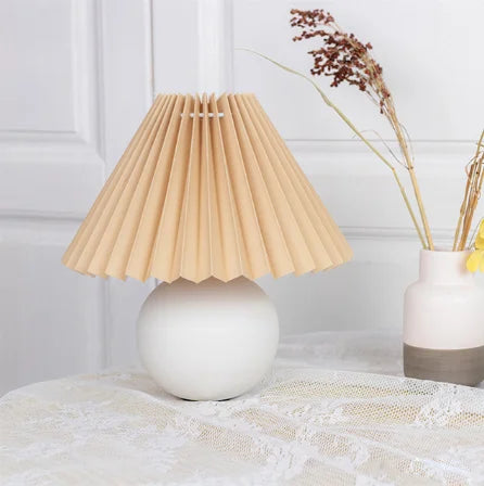 Antique Pleated - Vintage Pleated Table Lamp