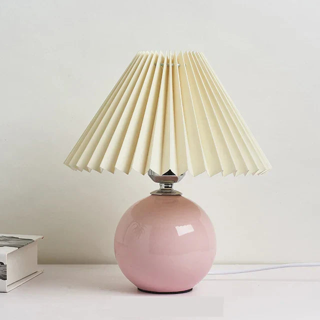 Antique Pleated - Vintage Pleated Table Lamp