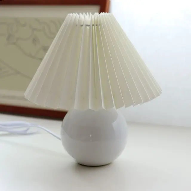 Antique Pleated - Vintage Pleated Table Lamp