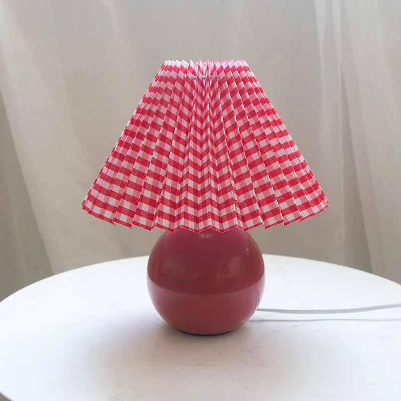 Antique Pleated - Vintage Pleated Table Lamp
