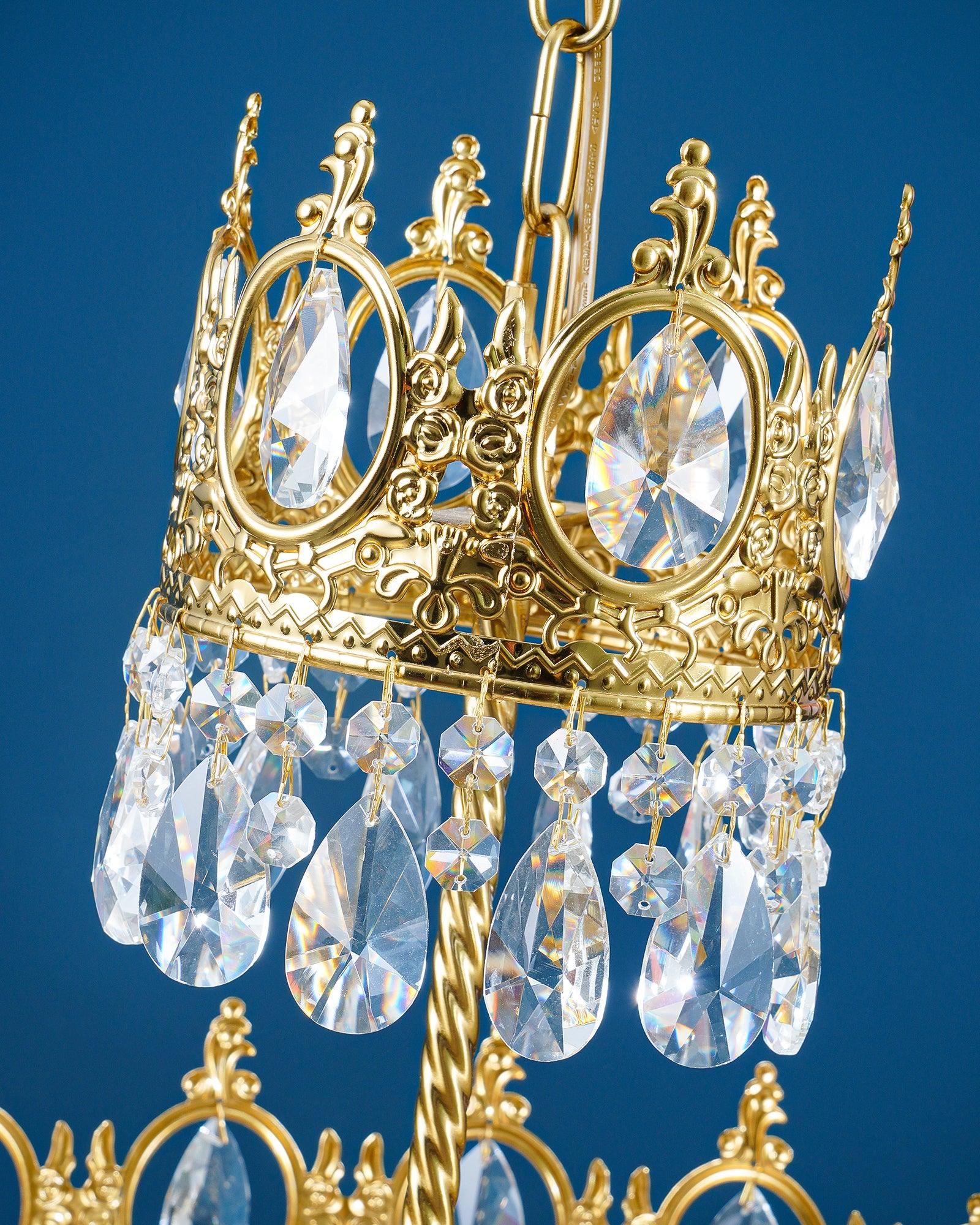 Vintage Crystal Ceiling Pendant Suspension Lamp