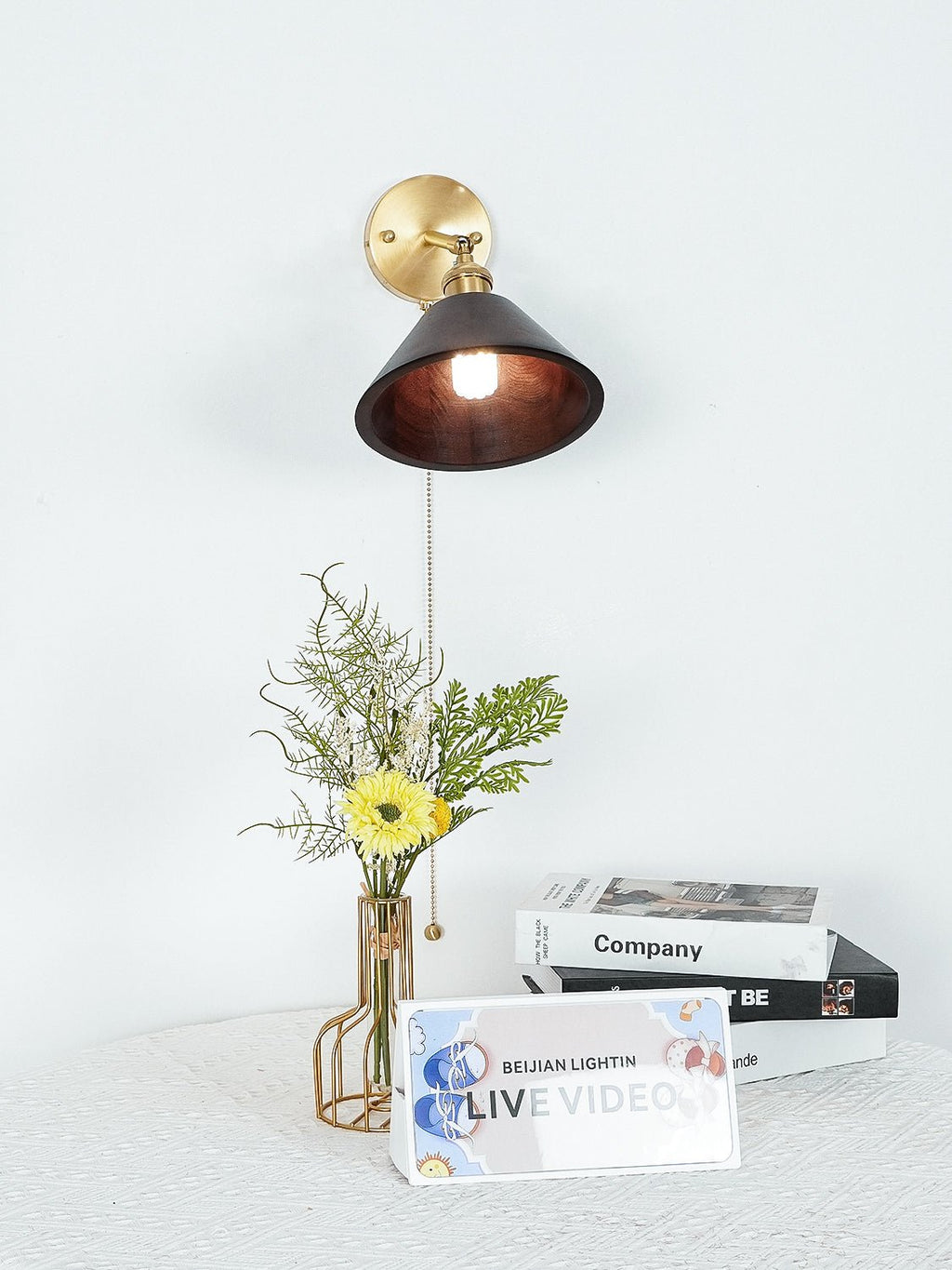 Vintage Wooden Wall Sconce — Artisan Crafted Design